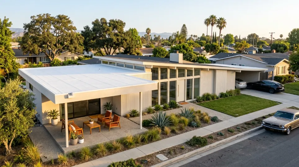 Flat Roof Repair project on residential home in Lakewood California