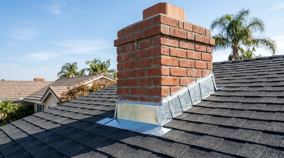 Roof Flashing Repair project on residential home in Lakewood California