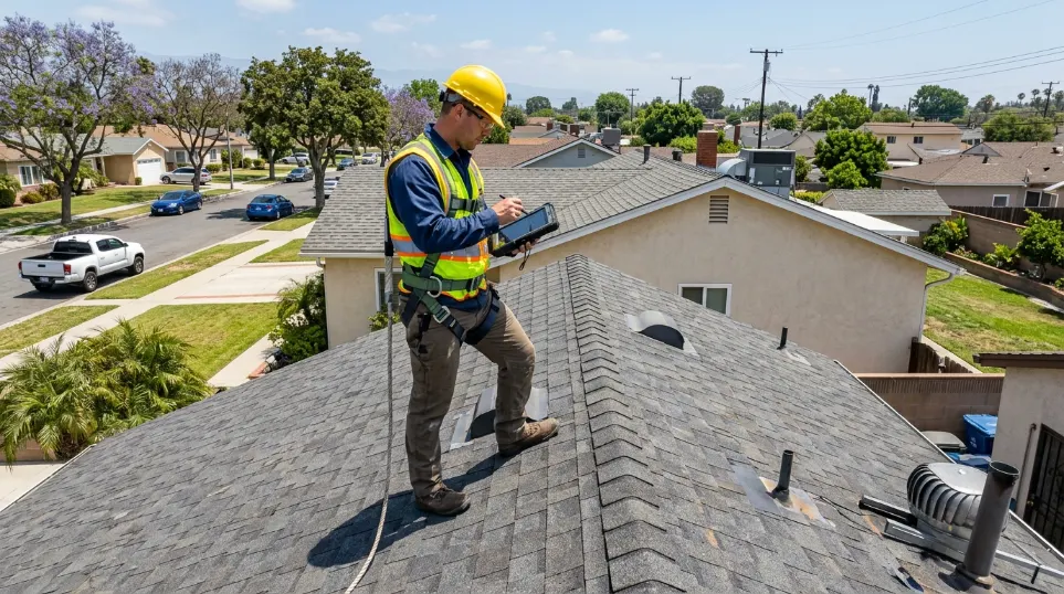 Roof Inspection project on residential home in Lakewood California
