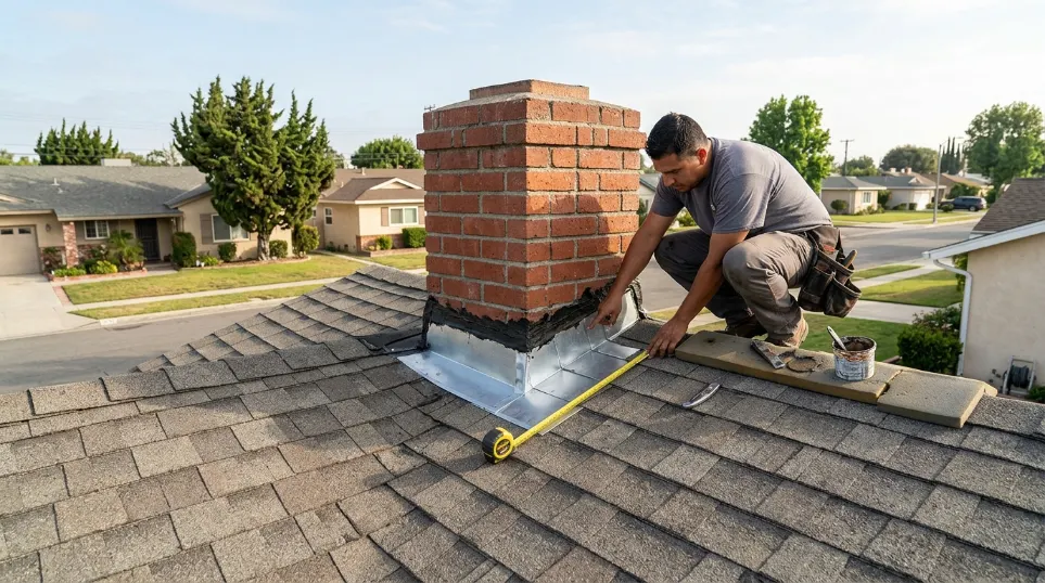 Roof Leak Repair project on residential home in Lakewood California